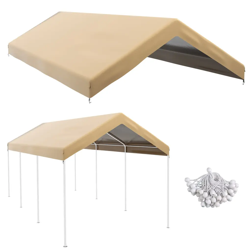 Outsunny 10' X 20' Carport Replacement Top Canopy Cover Water-resistant Durable Outdoor Shelter aosom business