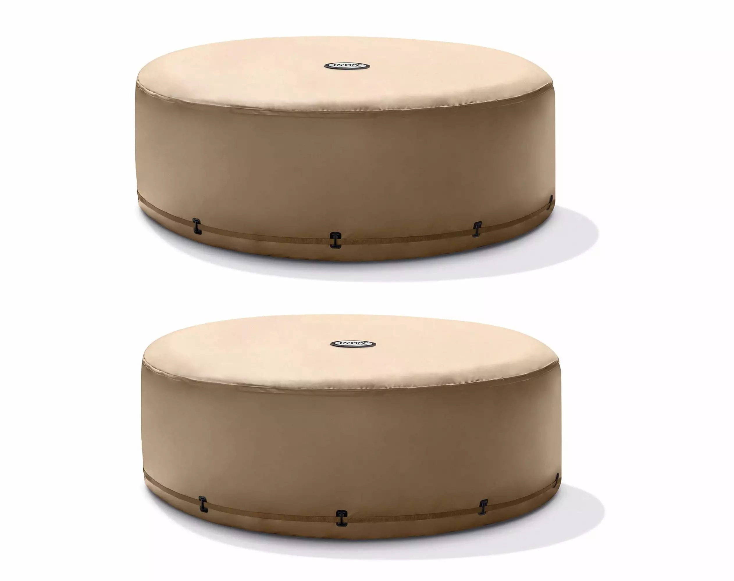Intex 4 Person Round Energy Efficient Hot Tub Replacement Cover Only 2 Pack