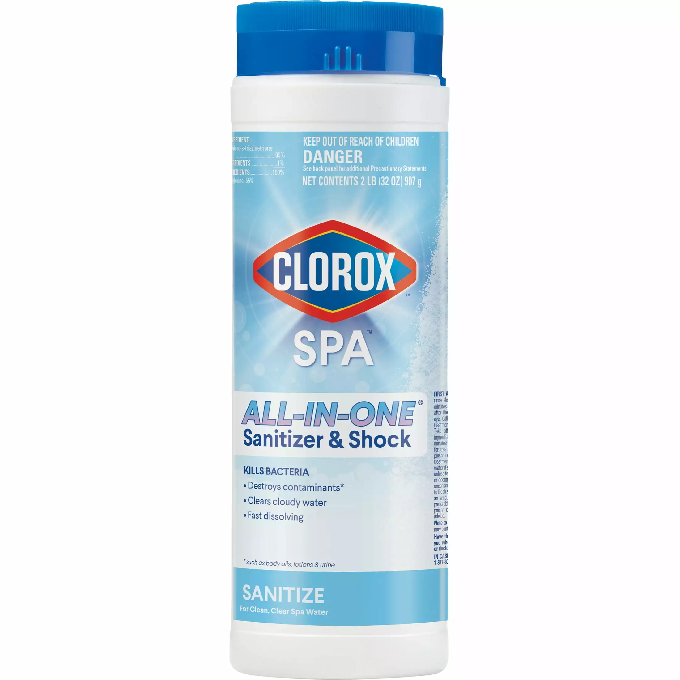 Clorox Spa All--One Sanitizer and Shock Spas and Hot Tubs 32oz - Multi-Purpose Cleaner Clorox Pool&Spa