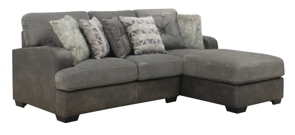 Grennburg Gray 2 Piece Right Side Facing Sectional Gray Foam Engineered Sofa wallace - bay