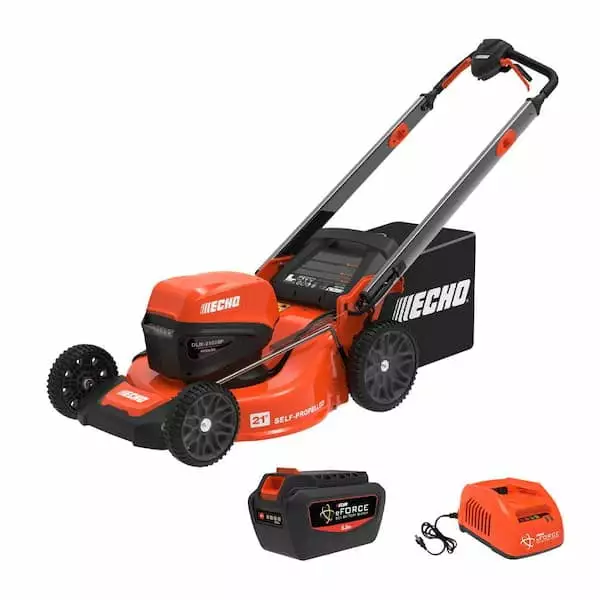 Eforce 56 Volt 21 Battery Self Propelled Lawnmower W/5.0 Ah Battery And Charger ECHO