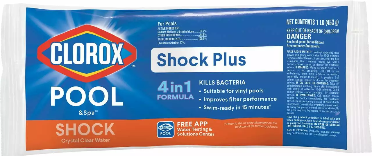 Clorox Pool Spa Shock Plus 1 lb Swimming Pool Water Treatment and Algae Prevention Clorox Pool&Spa