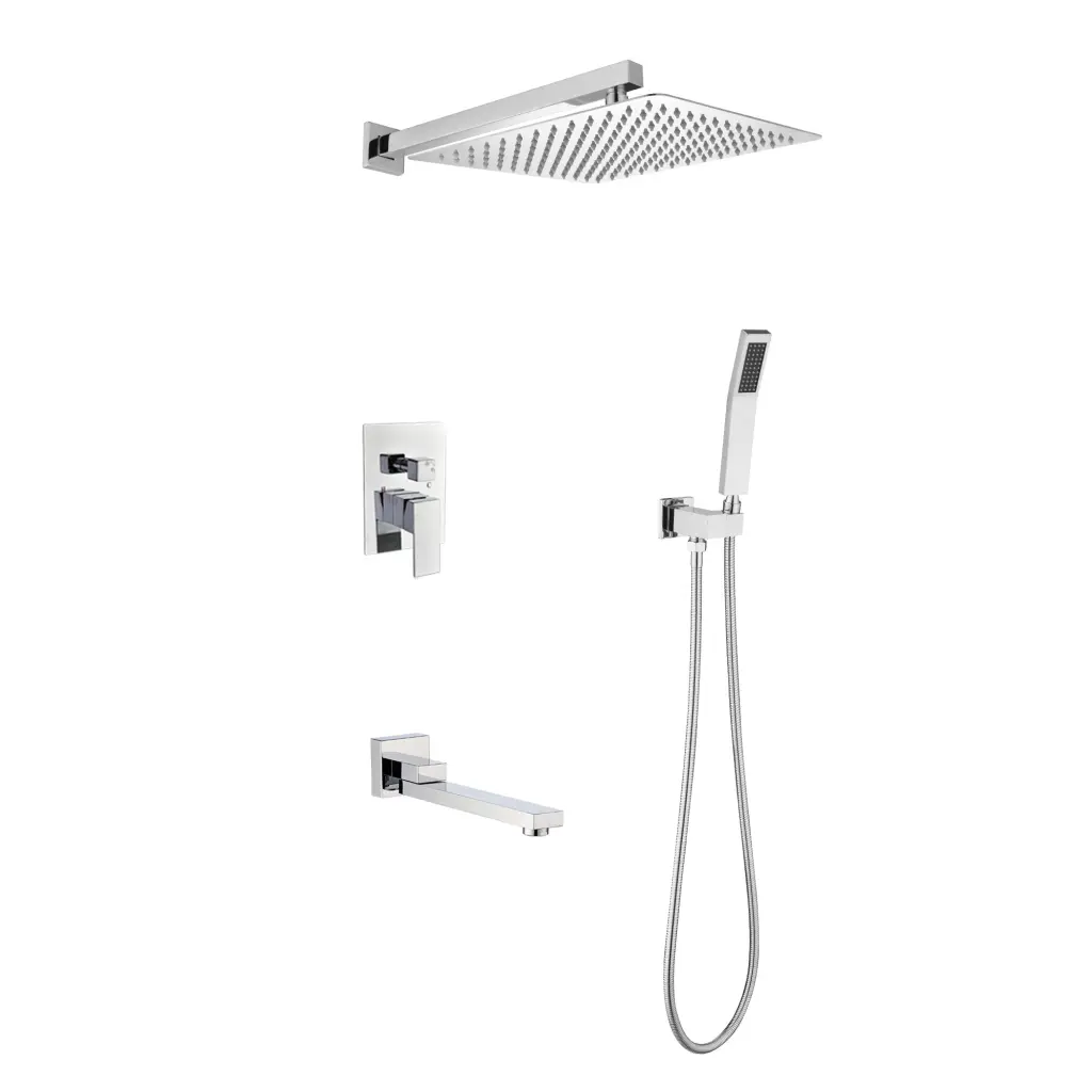 Wall Mounted Shower System Combo Hand Shower 12 Inch Shower Head w928 dongtu group