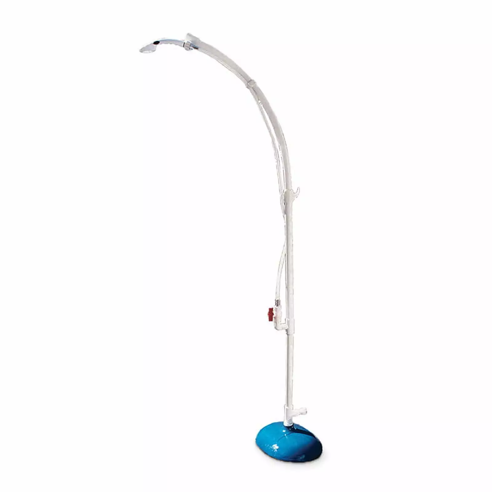 Pool Master Portable Poolside Standard Shower and Foot Rinse Station 81 White/Blue Swim Central