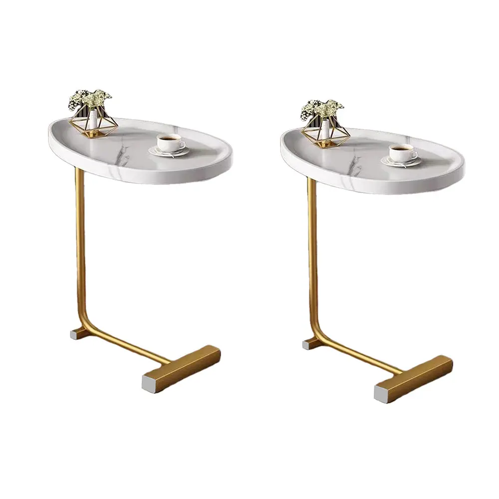 2 Pieces White C Influenced Side Table End Table Living Room Modern Design rnb