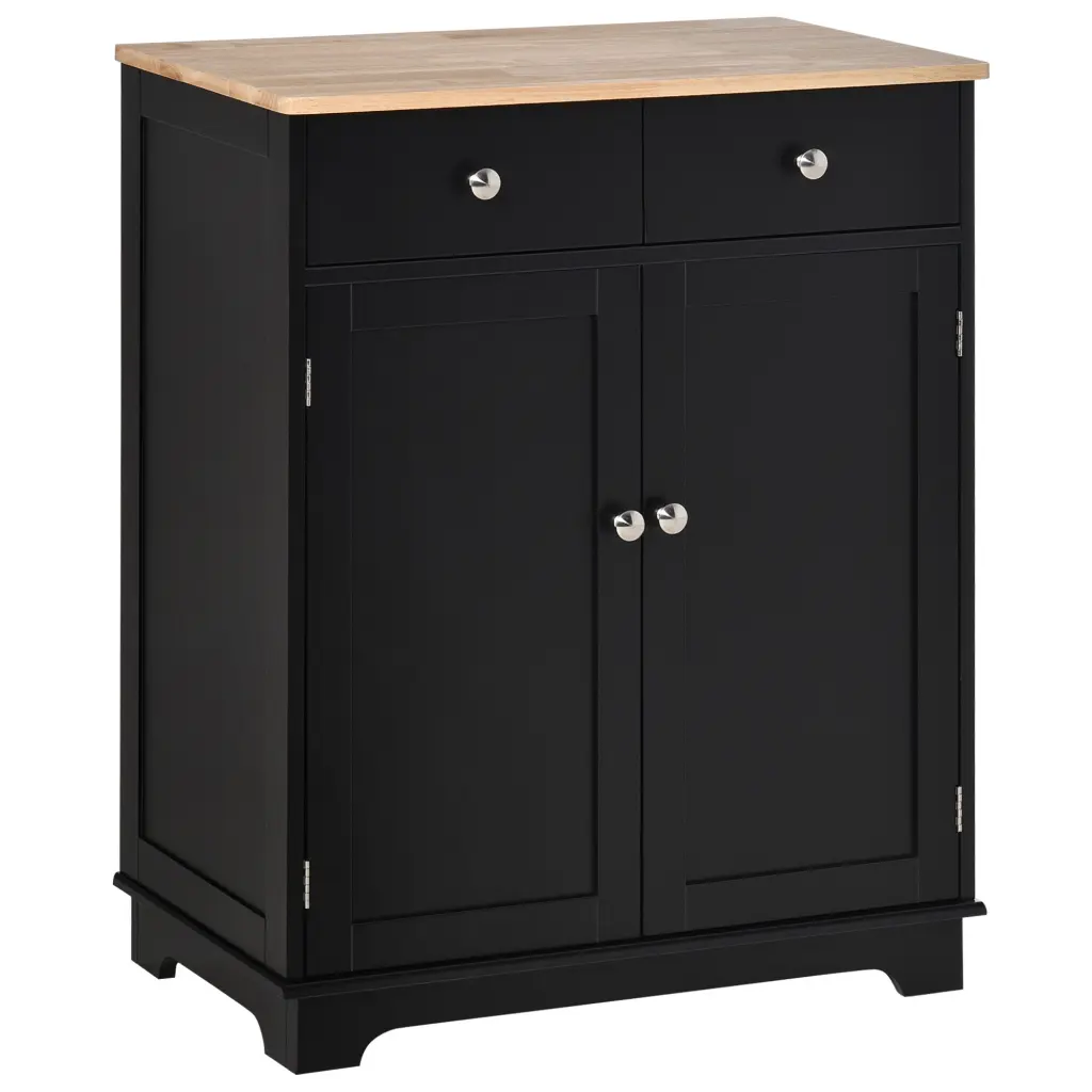Homcom Sideboard Solid Wood Countertop Modern Kitchen Storage Cabinet aosom business