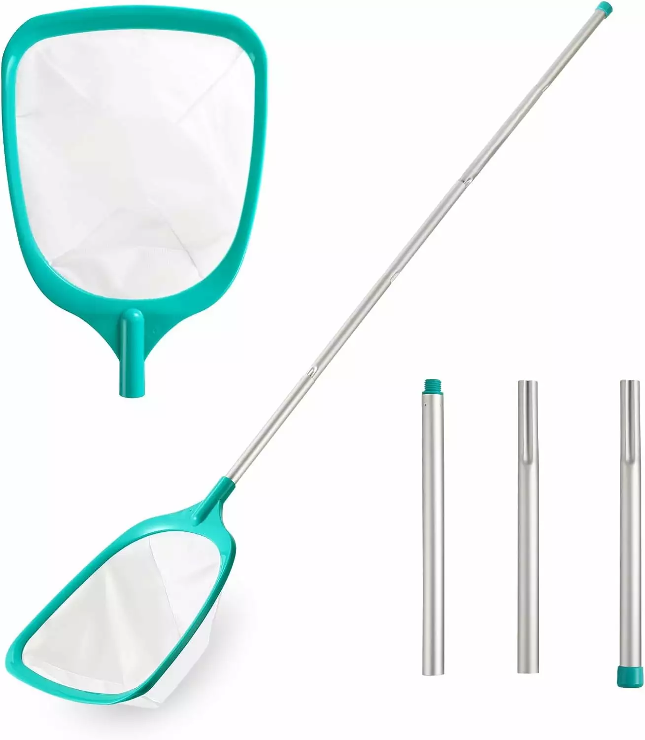 YX Pool Skimmer Net 67'' Aluminum Pole and Fine Mesh Leaf Cleaning