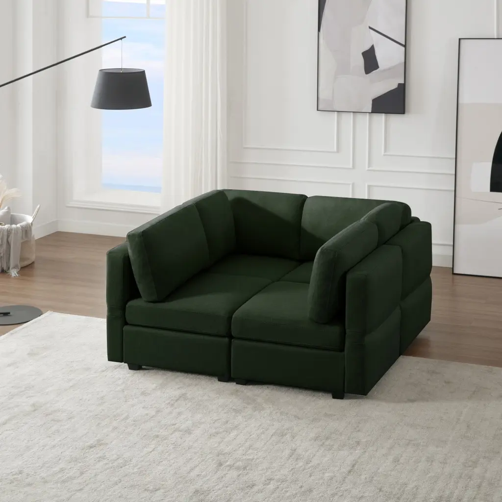 4 Seat Upholstered Sofa Bed Space Saving Design ui furniture