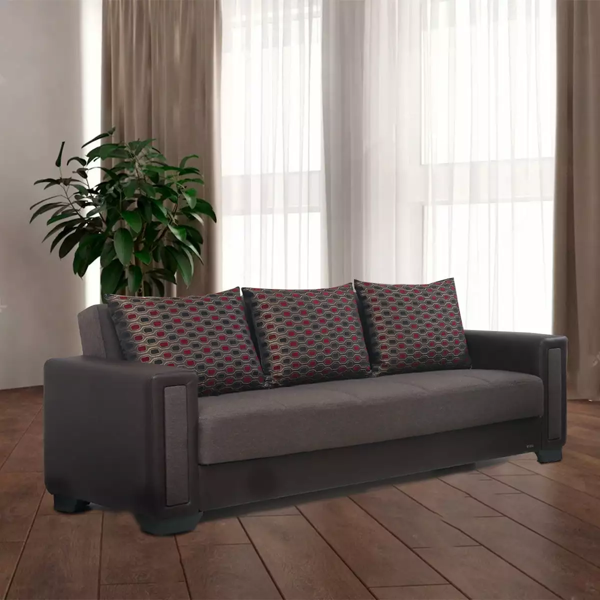Erica Chocolate Brown Sofa Bed Convertible Comfortable Living Room Furniture Go Green Woods