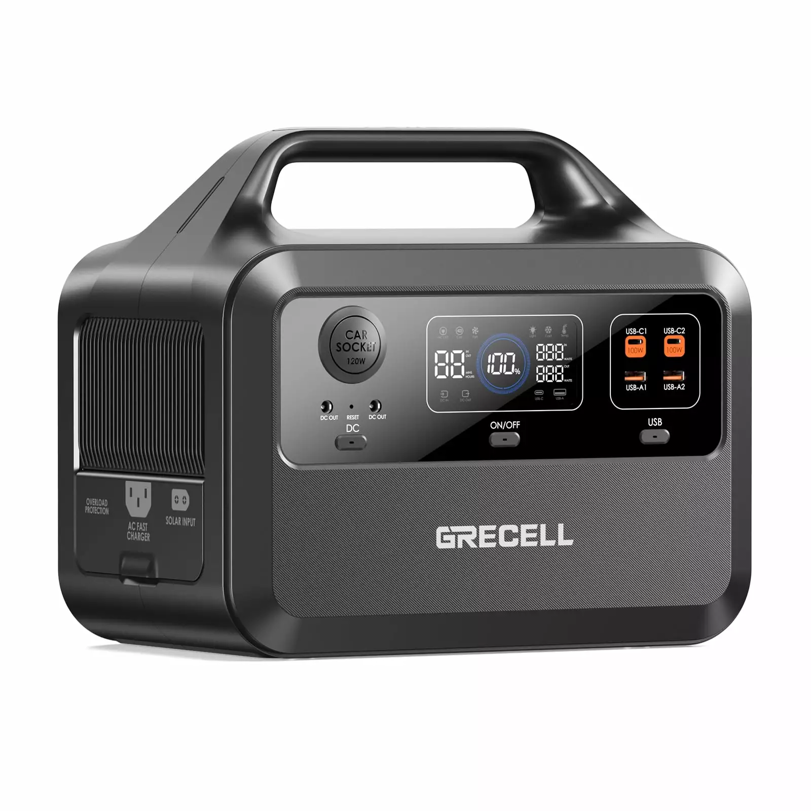 600 Travel-friendly Power Station 460Wh Capacity. Solar Generator. 1.5hrs Fast Charging. 600W AC Outlet Backup Lithium Bat...