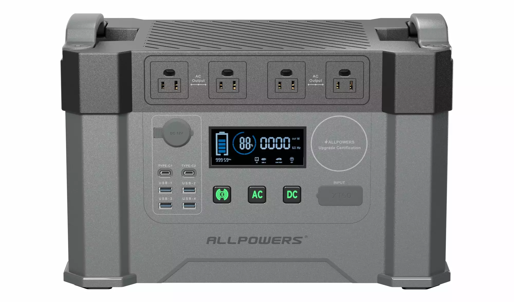 ALLPOWERS 2000W 1500Wh Solar Generator. 4 AC Outlets. XT60 input. Travel-friendly Power Station Battery Power Supply Outdo...
