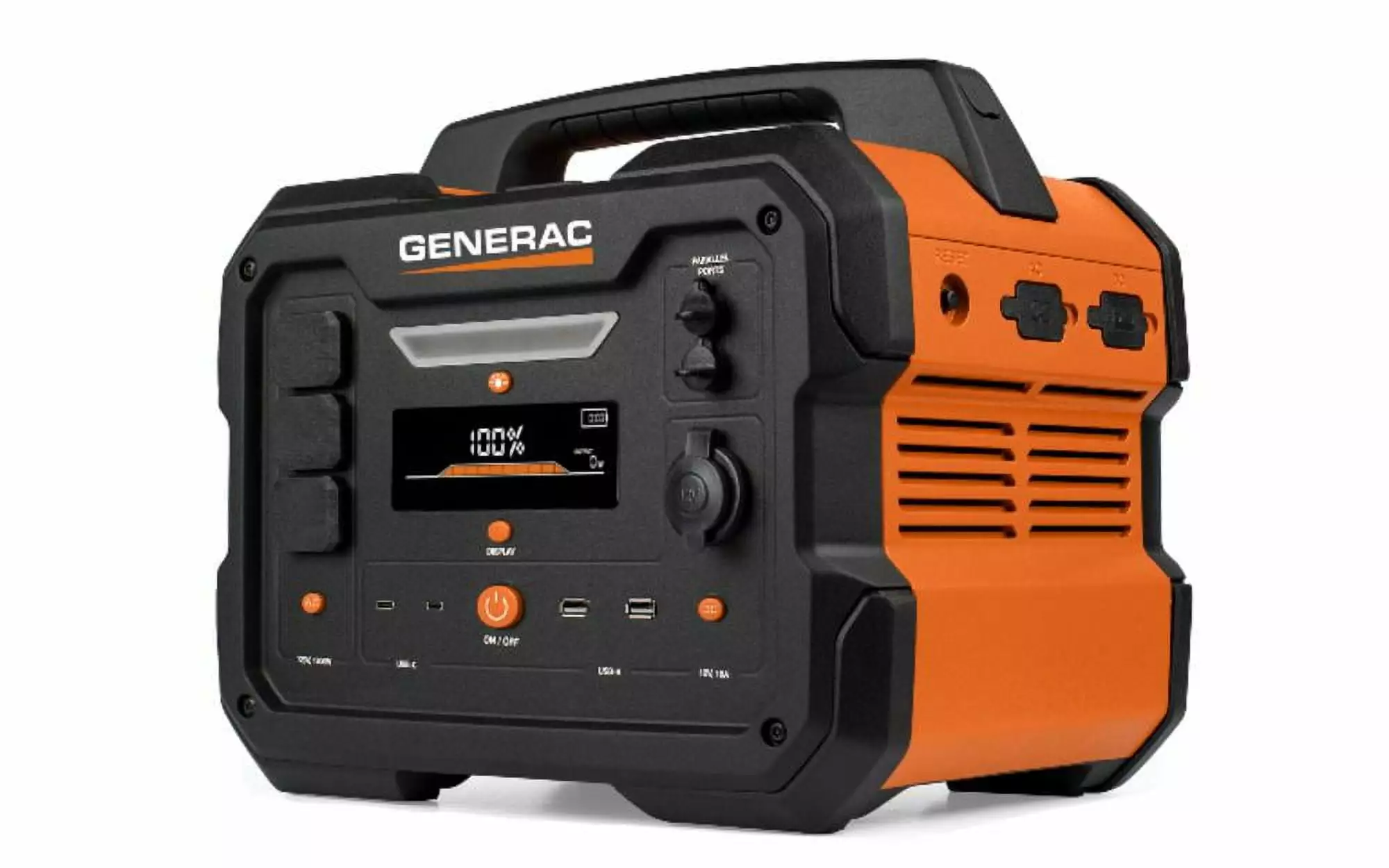Generac 8025 Power Station 1600/3200 Watts 1086Wh Battery Powered Travel-friendly Generator - Solar Panel Charging Synergi...