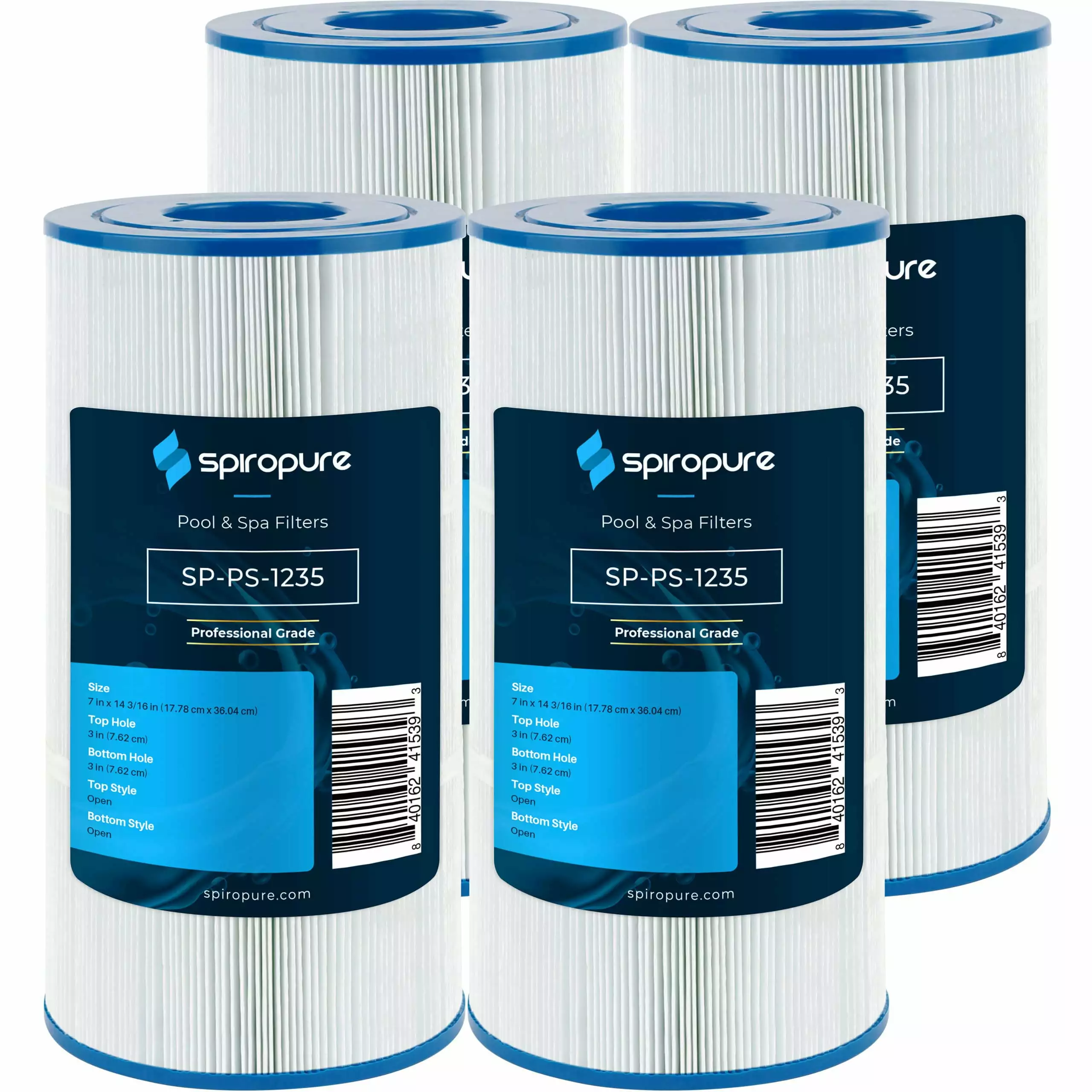 SpiroPure Replacement Spa Pool Filter Cartridge Case 4 Compatible Super Star Clear C2000 Pleatco PA50SV