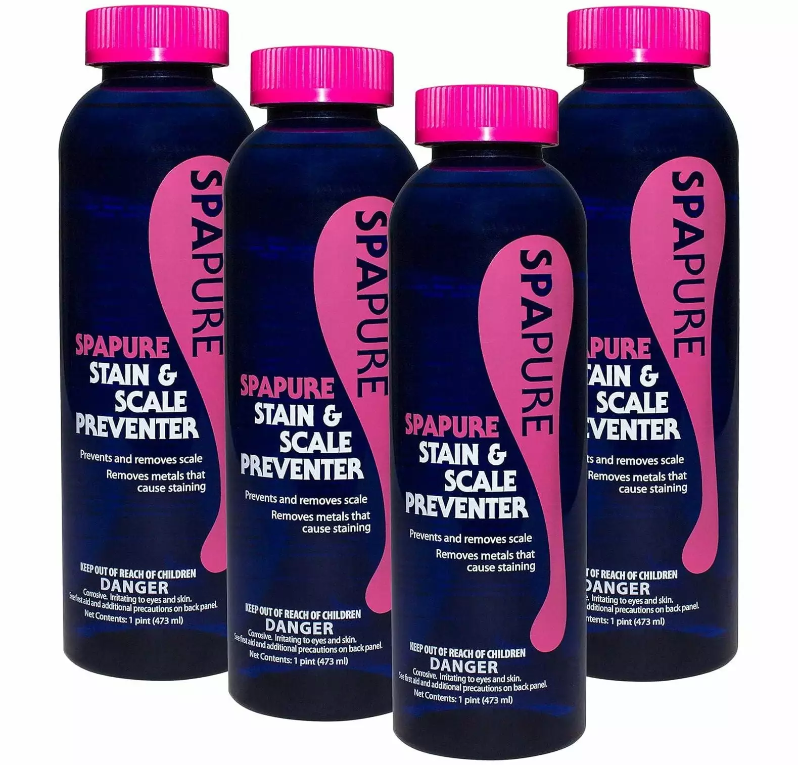 SpaPure Stain & Scale Preventer 1 pt 4 Pack Hot Tubs Cintbllter