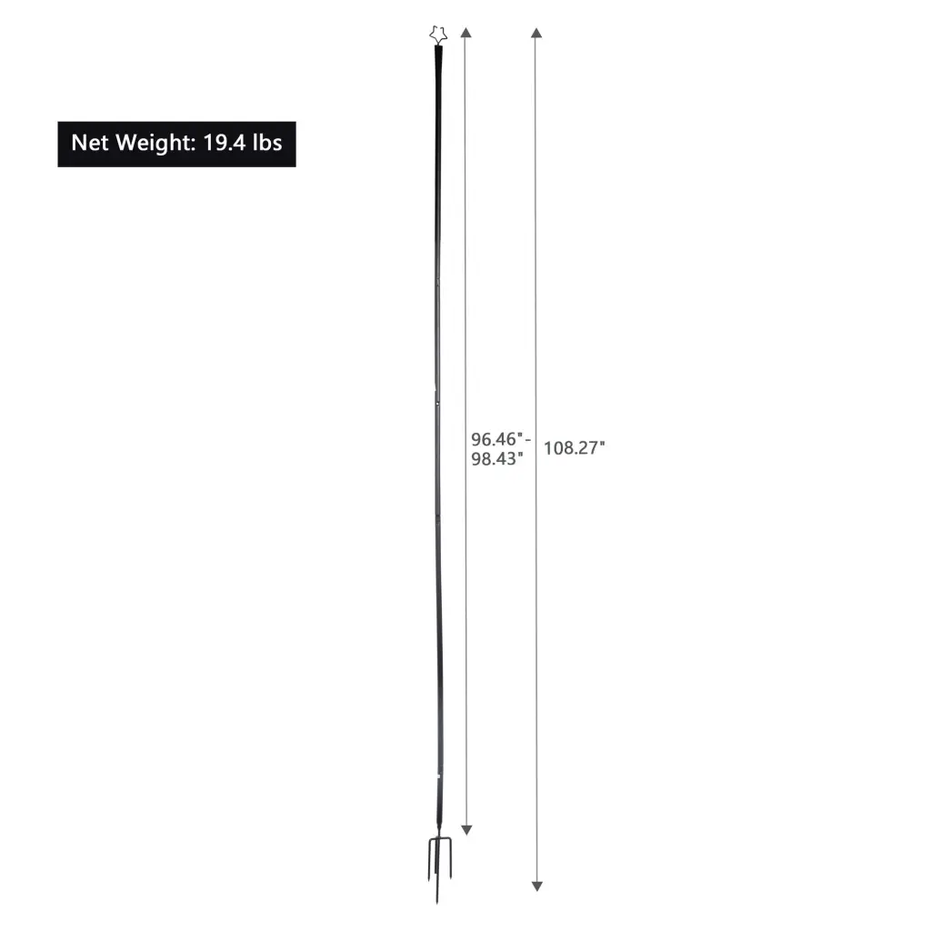Set 6 RC String Light Poles 9 Ft Lighting Stand Star Influence Hooks Outdoor Decor w2181