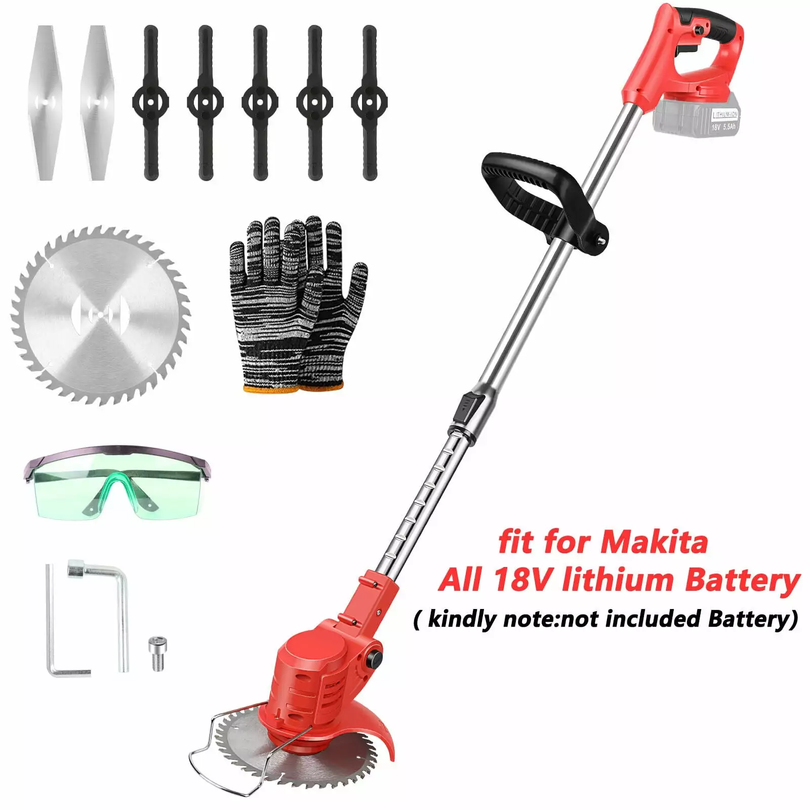 Cordless Type : Grass trimmer+Parts(NO Battery) Electric Weed Lawn Eater Edger Yard Cutter Mower Generic