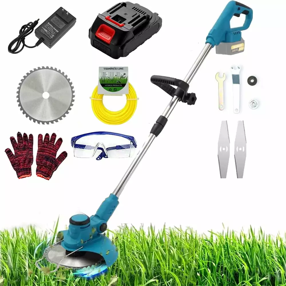 BLUELK Brushless String Trimmer. 8 Inch Electric Weed Eater Lawn Edger Battery. 800W. 3.0Ah Lithium-Ion Battery