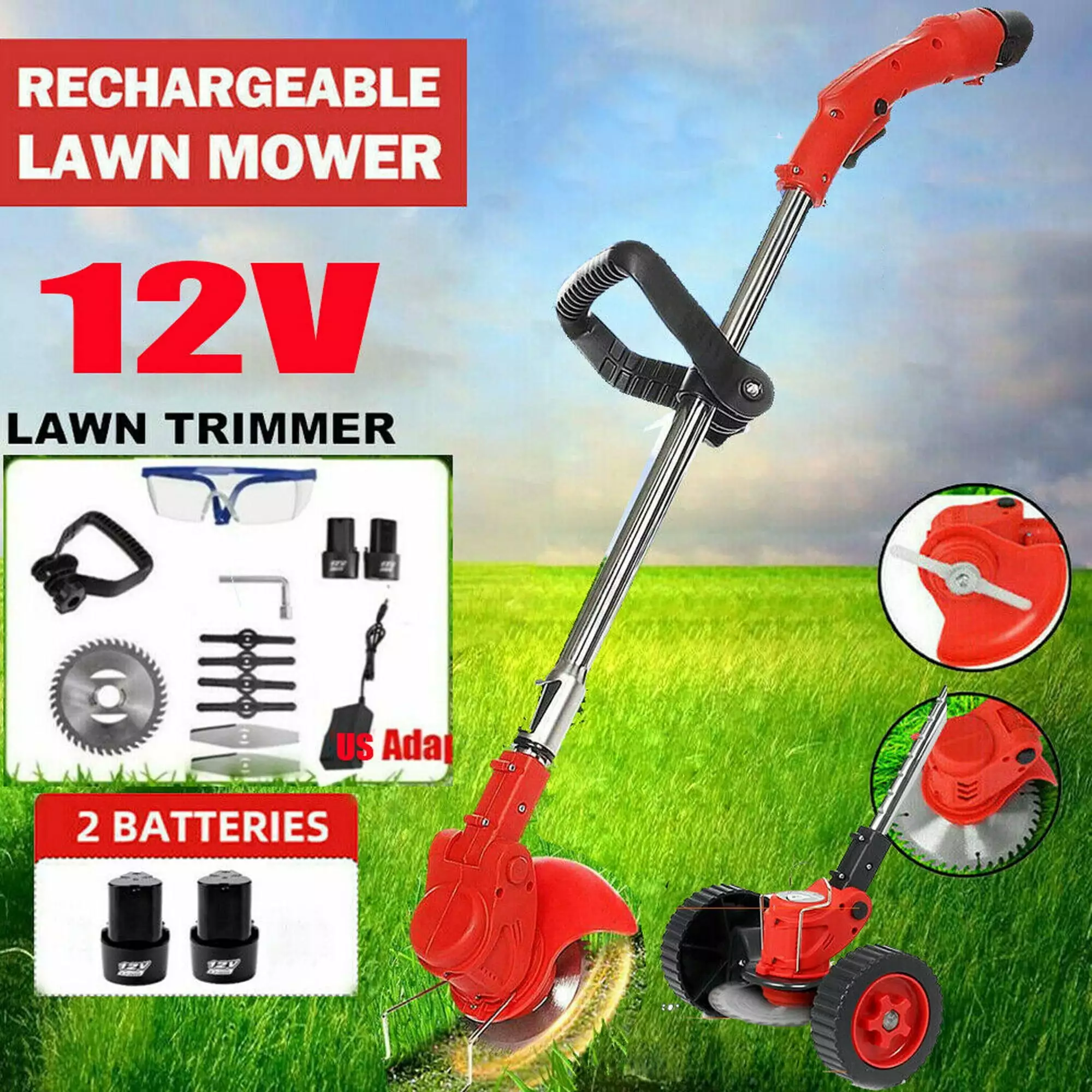 2 1 Gas Powered Weed String Trimmers. 2 Cycle Grass Edger. String Trimmer Straight Shaft Brush Cutter Garden Lawn Yard. 12...