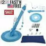 Automatic Swimming Pool Vacuum Cleaner Suction Sweeper Ten Hoses Blue IM Beauty