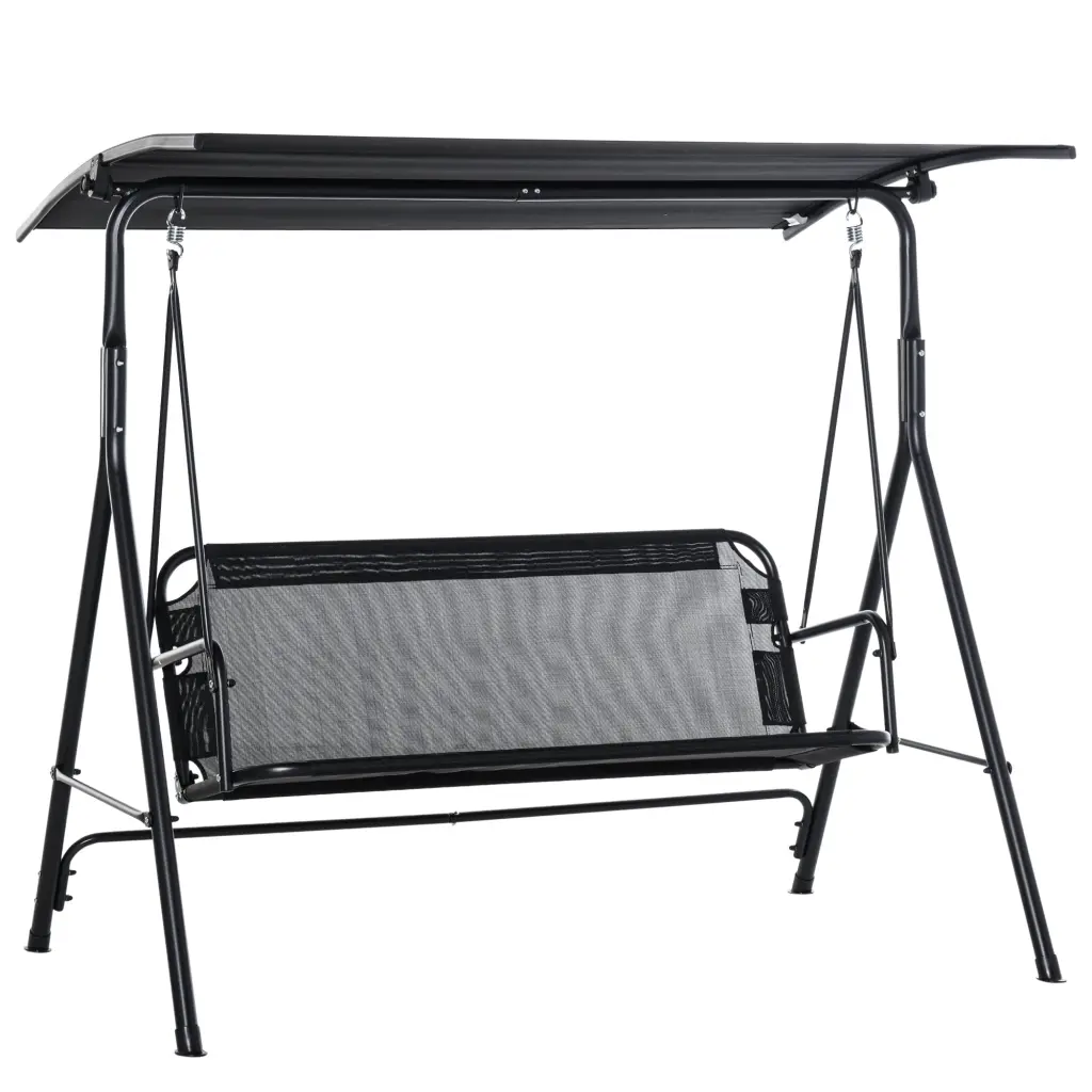 Outsunny Patio Swing Chair Canopy Seats 2 Adults Loveseat Bench aosom business