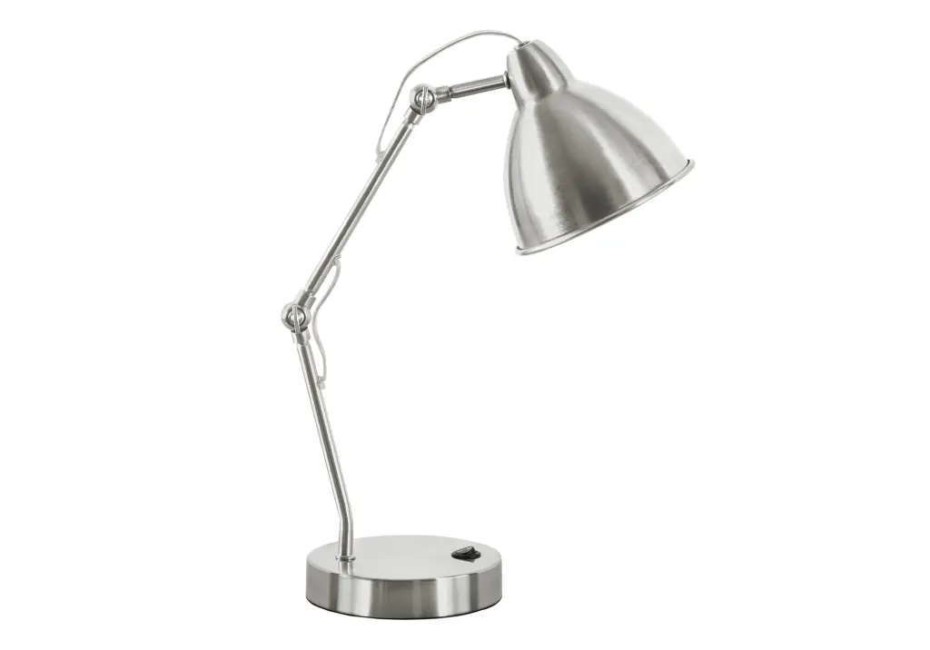 17 Inch H Table Lamp USB Port Incorporated Nickel Metal Modern Lighting 8th street living