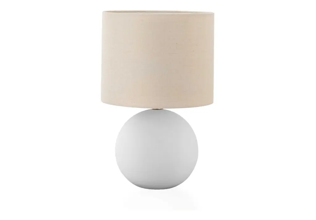Table Lamp 16 Inch Cream Shade Cream Ceramic Contemporary Lighting 8th street living