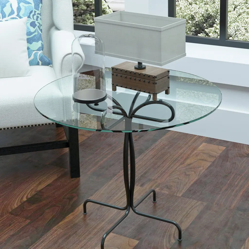 24 Inch Round Tempered Glass Table Top Clear Glass 1 4 Inch Thick Floor Table Top sya furniture