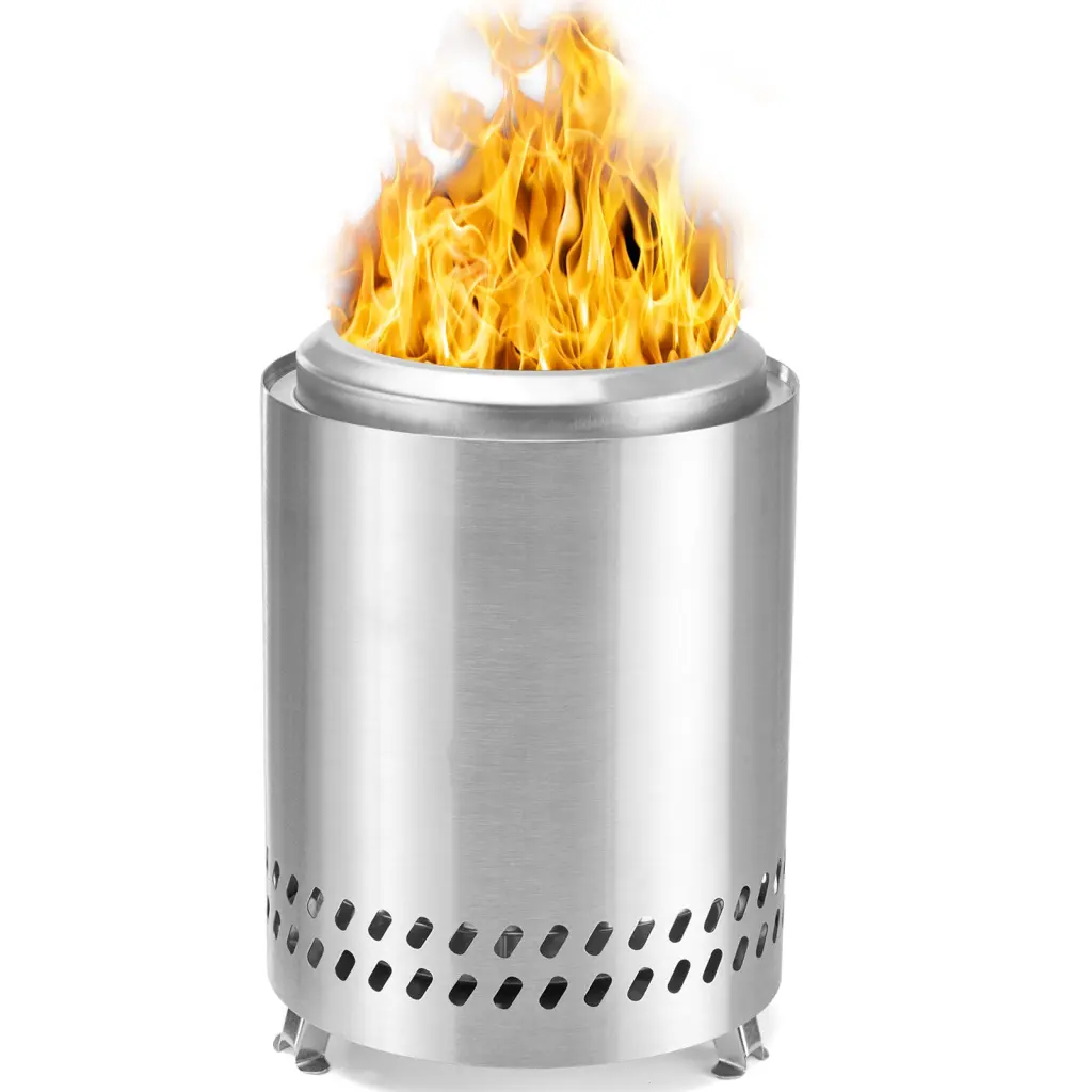 Smokeless Fire Pit 304 Stainless Steel Tabletop Use Wood Pellets w2201