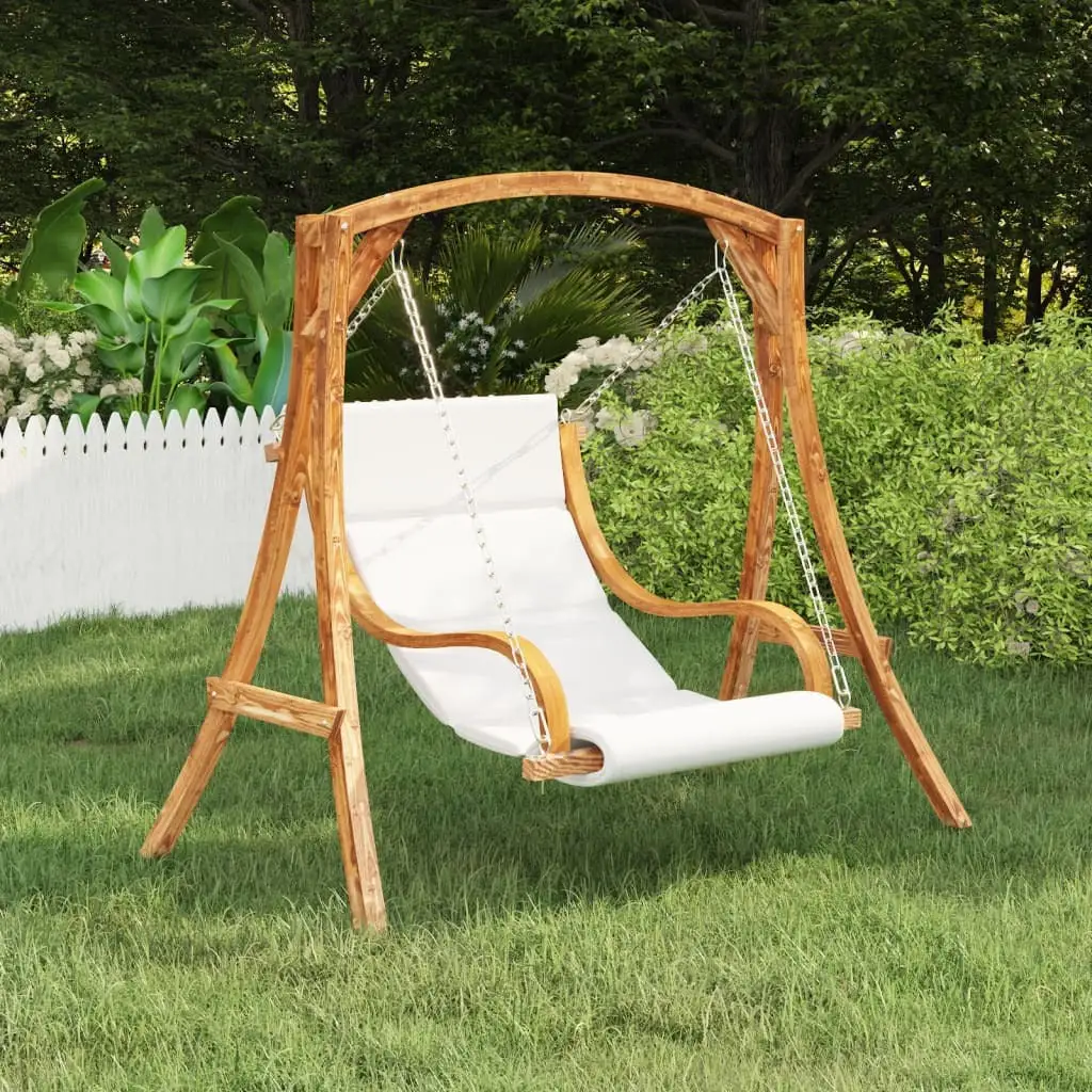 vidaXL Swing Bench 66.9 Inch Solid Teak Wood Patio and Garden