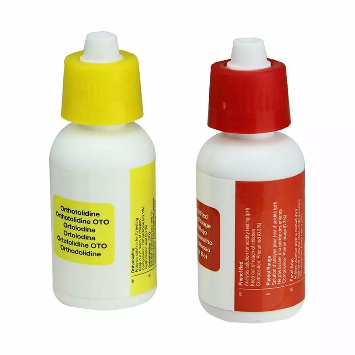 Pool Central Set 2 Test Kit Refill Bottles Swimming Pool Water Testing