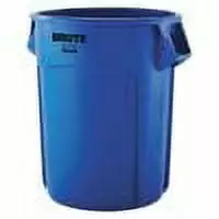 RUBBERMAID 1779732 55 gal. Plastic Round Trash Can . Blue coming soon