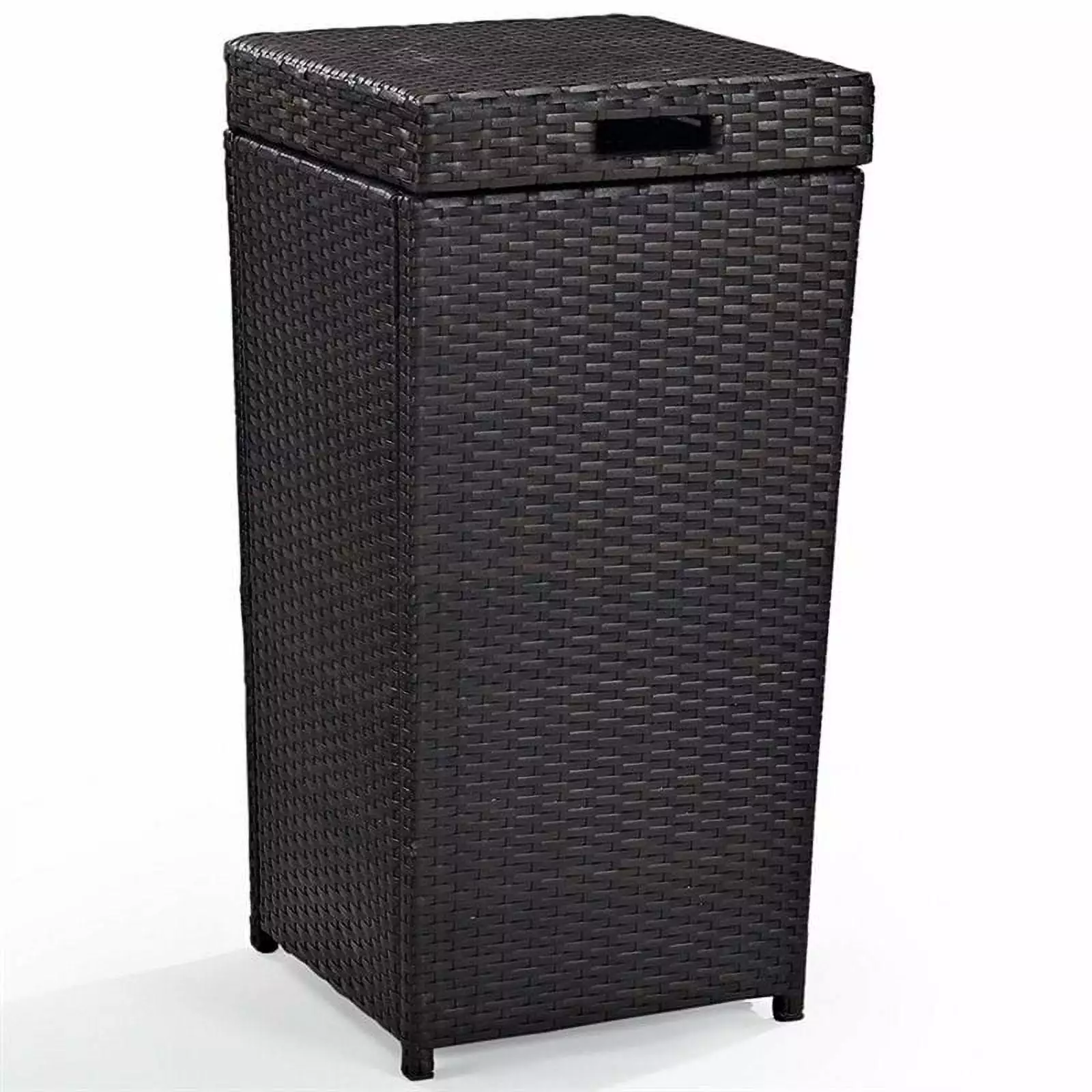 Pemberly Row Outdoor Wicker Trash Bin