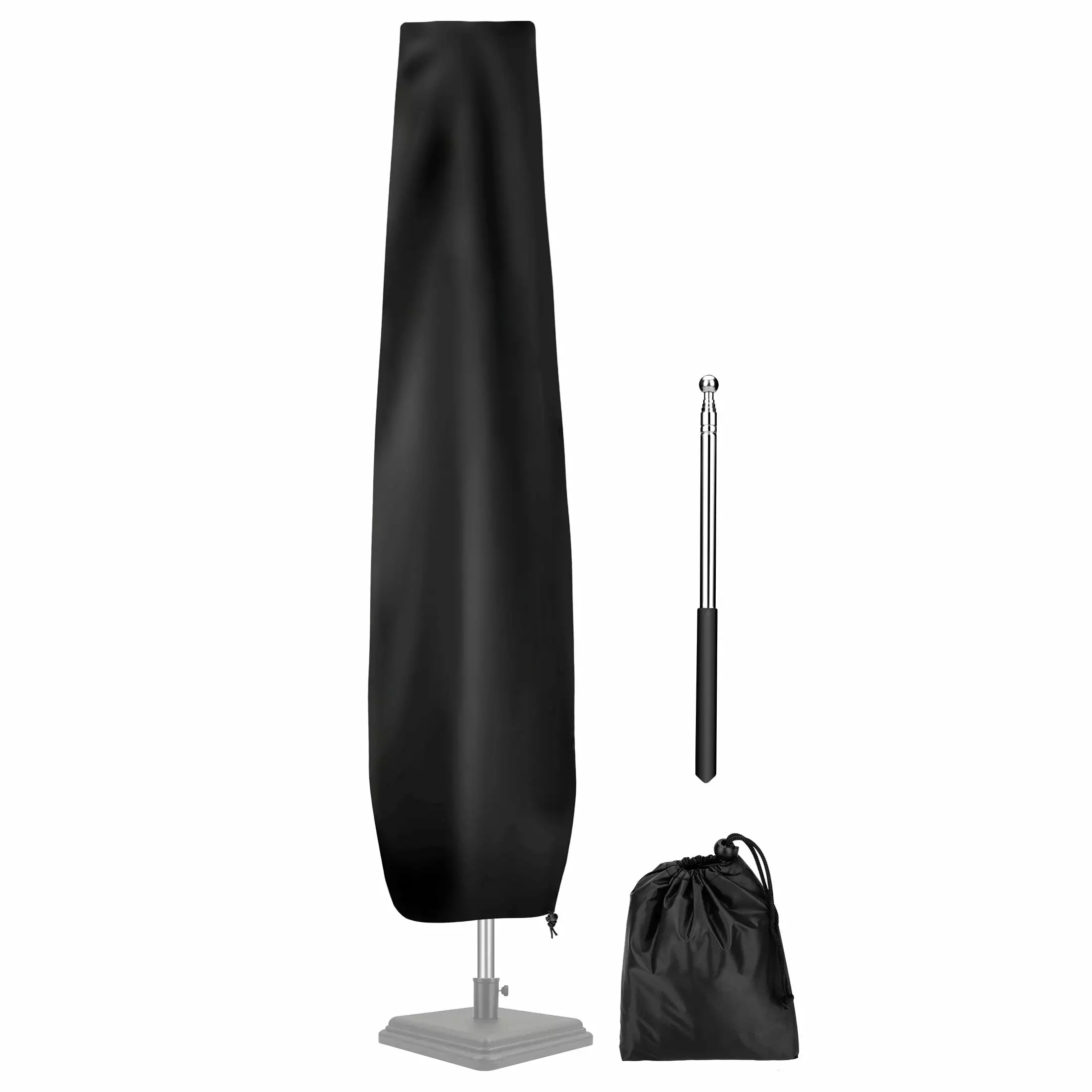 EEEkit Umbrella Cover Push Rod. Outdoor Waterproof Straight Pole Parasol Cover. Black
