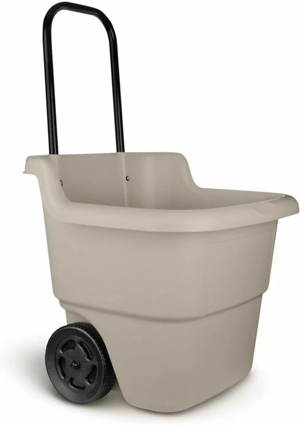 15 Gallon Resin Rolling Lawn and Utility Cart Retractable Handle