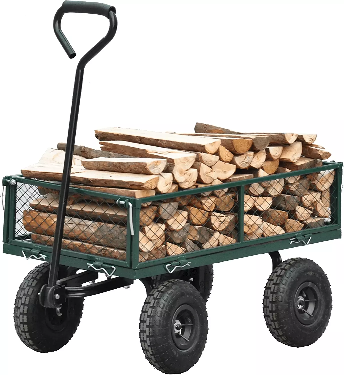 CITYLE Wagon Cart Garden Cart Trucks. Heavy-Duty Steel Garden Wagon Lawn Utility Cart. 550lb Weight Capacity. Removable Si...