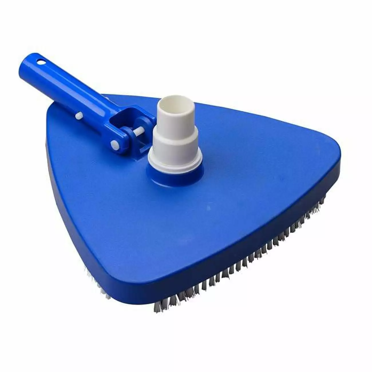 1.25-1.5 Inch Deluxe Triangle Pool Vacuum Head Swivel Blue and Aluminum Fun and Games