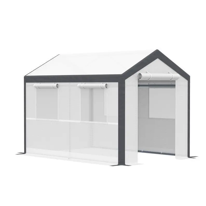 10x6x7 Aluminum Polycarbonate Walk- Garden Greenhouse UV-Resistant Phoenix Dropship