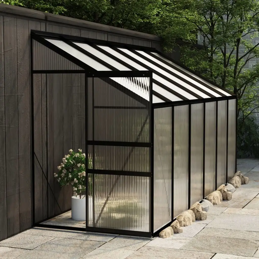 Greenhouse Anthracite Aluminum 91.5 Feet Large Walk- Garden Greenhouse Phoenix Dropship