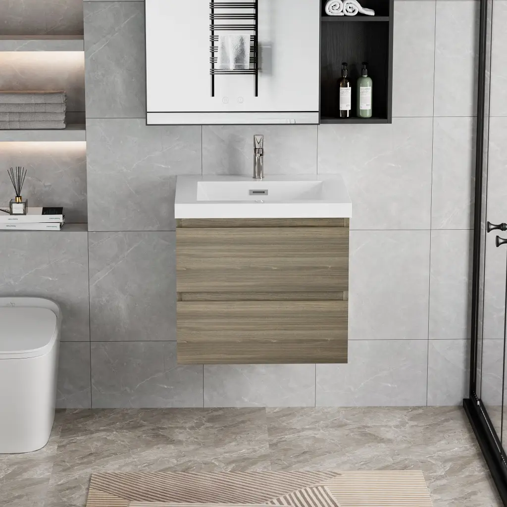 24 Inch Floating Bathroom Vanity Sink Modern Wall Mounted bathin