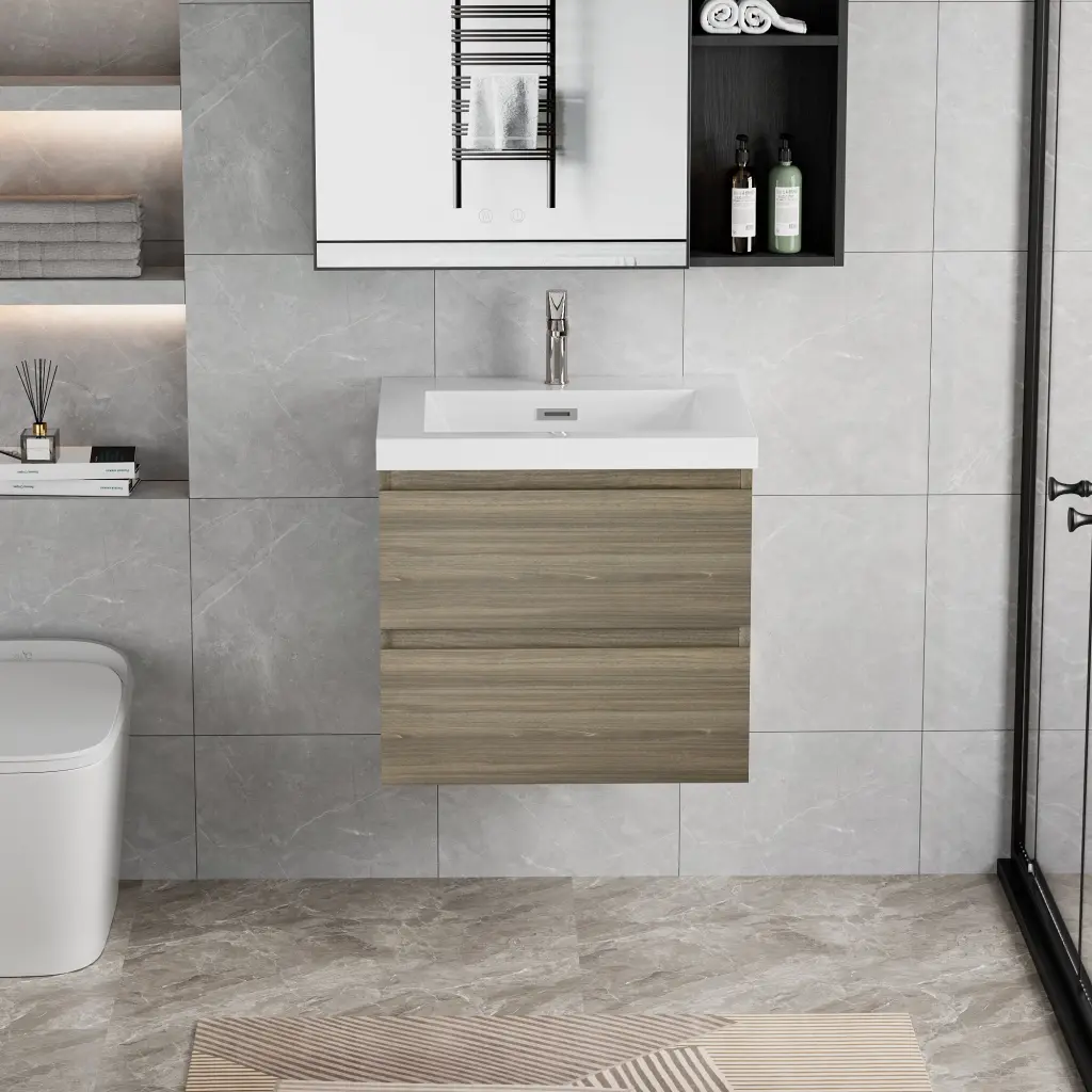 30 Inch Floating Bathroom Vanity Sink Modern Wall Mounted Cabinet bathin
