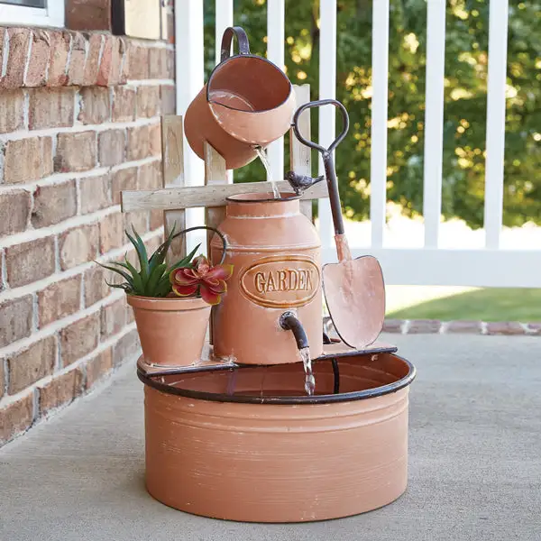 Set Two Half Round Bucket Planters Wall Mount Decor CTW