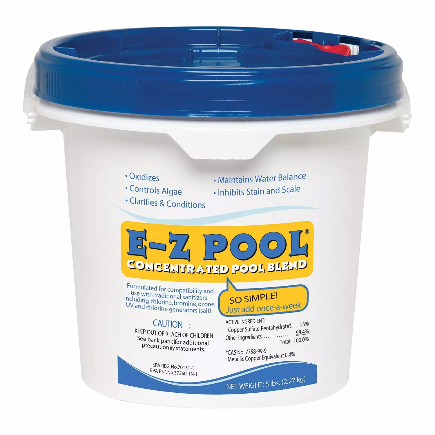 EZ Spa EZ Pool 5 Lb Concentrated Weekly Swimming Pool Treatment Clean Water API