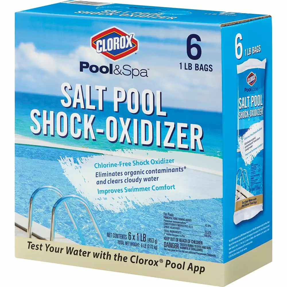 Clorox Pool Spa Salt Essence Chlorine Free Shock Salt Swimming Pools 6 Pack Clorox Pool&Spa