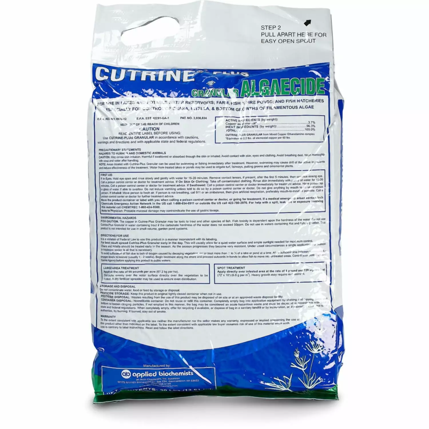 Cutrine Plus Granular Algaecide 30 lb Ponds and Lakes unknown