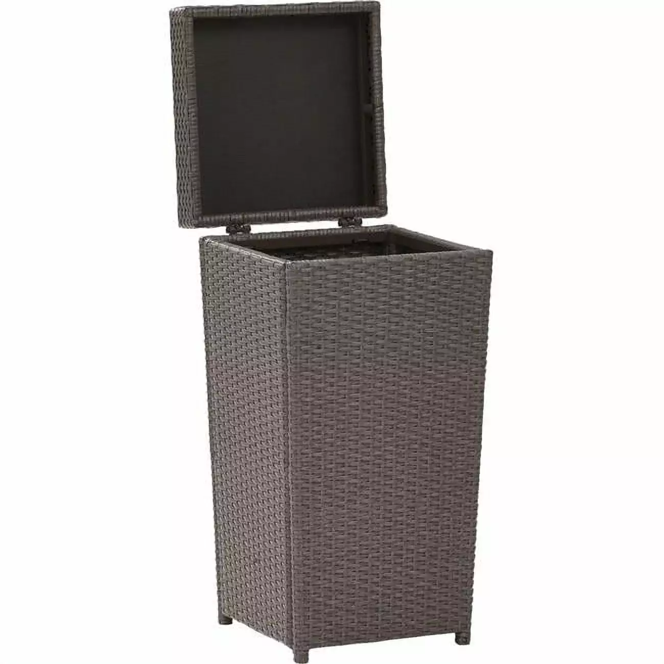 Palm Harbor Outdoor Wicker Trash Bin - Grey Classic Accessories