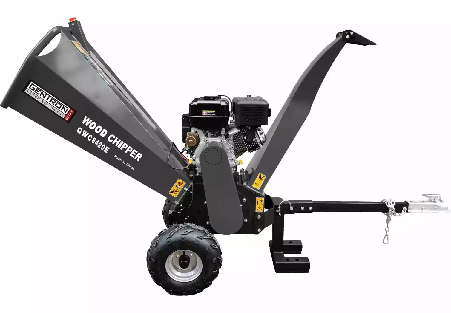 Gentron Woodchipper Mulcher Heavy Duty Chipper Compost Gas Tow Bar GWC8420E