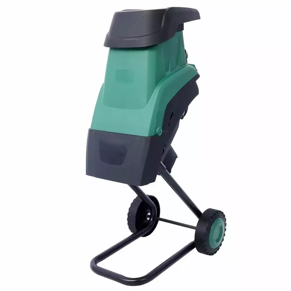 15Amp Electric Wood Chipper/Shredder Wheels. Electric Garden Shredder Travel-friendly Chipping Width Gatherion Bag. Double...